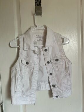 Vanity White Denim Jacket Vest